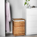 BRANÄS Laundry basket with lining, rattan, 80 l