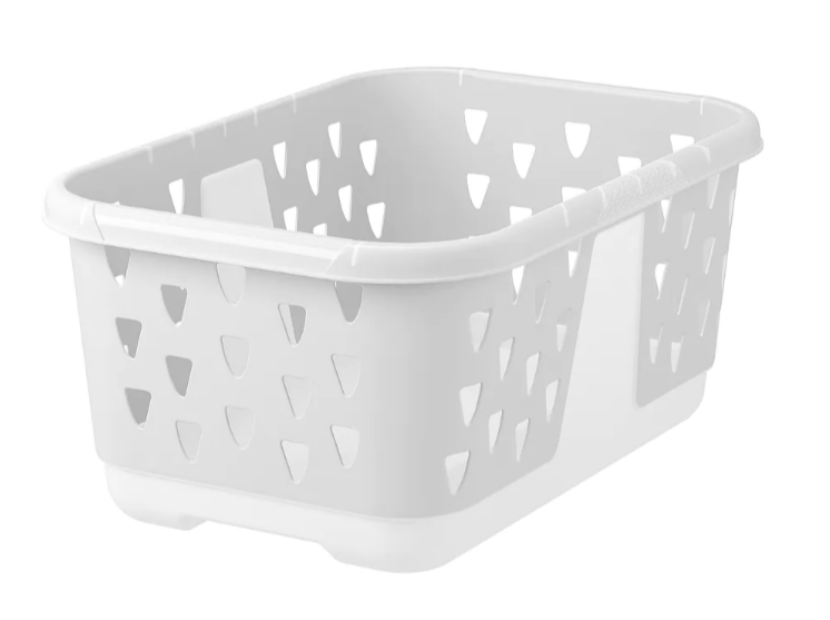 BLASKA Clothes-basket, white, 36 l
