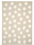 BOGENSE Rug, low pile, beige/white dotted, 133x195 cm