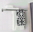 BROGRUND Wall shelf with towel rail, stainless steel, 67x27 cm