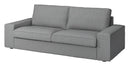 KIVIK Cover three-seat sofa, Tibbleby beige/grey