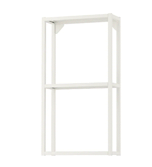 ENHET Wall frame shelves, white, 40x15x75 cm