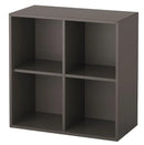 EKET Cabinet with 4 compartments, dark grey, 70x35x70 cm