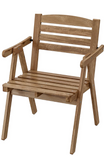 FALHOLMEN Armchair, outdoor, light brown stained