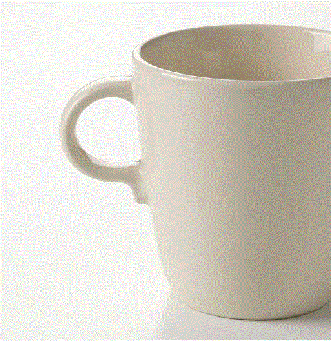 FARGKLAR Mug, glossy beige, 37 cl