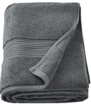 FREDRIKSJÖN Bath sheet, dark grey, 100x150 cm