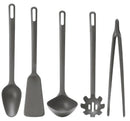 FULLÄNDAD 5-piece kitchen utensil set, gray