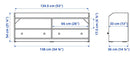 HAUGA TV bench, 138x36x54 cm, white