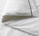 SILVERTISTEL Duvet cover and 2 pillowcases, white/dark grey, 200x200/50x60 cm