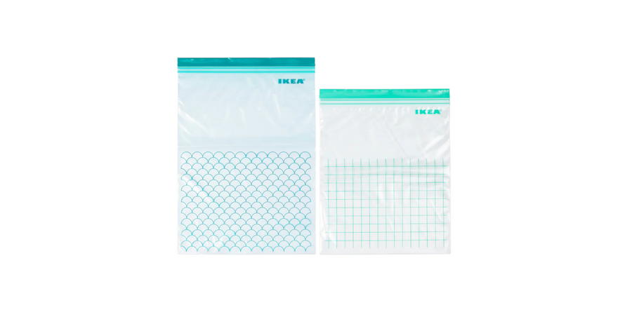 ISTAD Resealable bag, turquoise/light turquoise