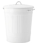 KNODD Bin with lid, white, 40 l
