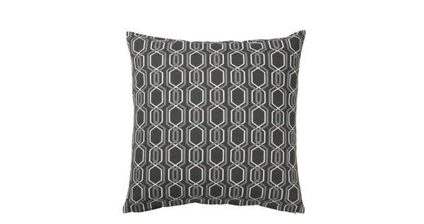JÄTTEPOPPEL Cushion cover, dark grey/white, 50x50 cm