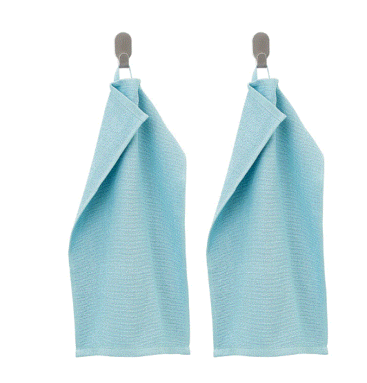 KORNAN Towel, set of 2 light blue, 30x50 cm