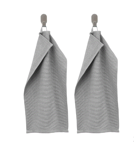 KORNAN Guest towel, gray, 30x50 cm