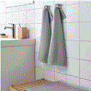 KORNAN Guest towel, gray, 30x50 cm