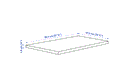 KOMPLEMENT Shelf, white, 39 3/8x22 7/8 " (100x58 cm)