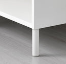 LÄTTHET Leg, white/metal, 11 cm