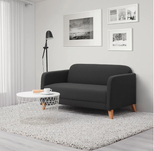 LINANÄS 2-seat sofa, Vissle dark grey