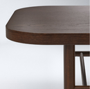 LISTERBY Coffee table, dark brown stained oak veneer, 140x60 cm