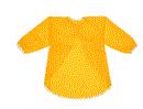 MALA Apron with long sleeves yellow