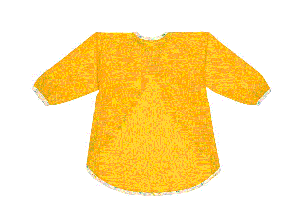 MALA Apron with long sleeves yellow