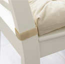MALINDA Chair cushion, light beige, 40/35x38x7 cm