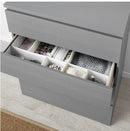 MALM IKEA chest of 4 drawers gray 80x100 cm