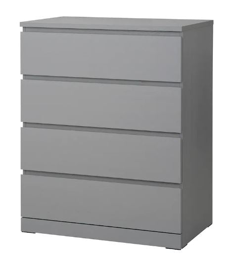 MALM IKEA chest of 4 drawers gray 80x100 cm