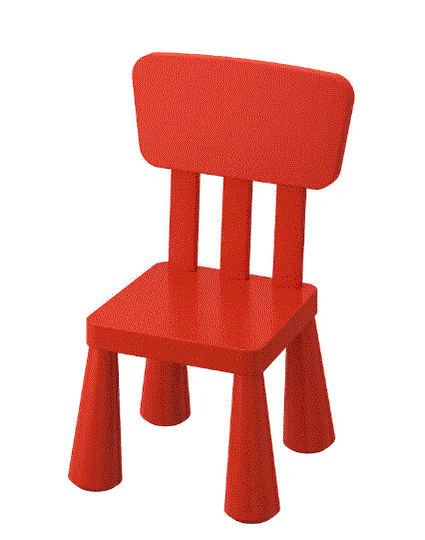MAMMUT children's chair, in/out door red