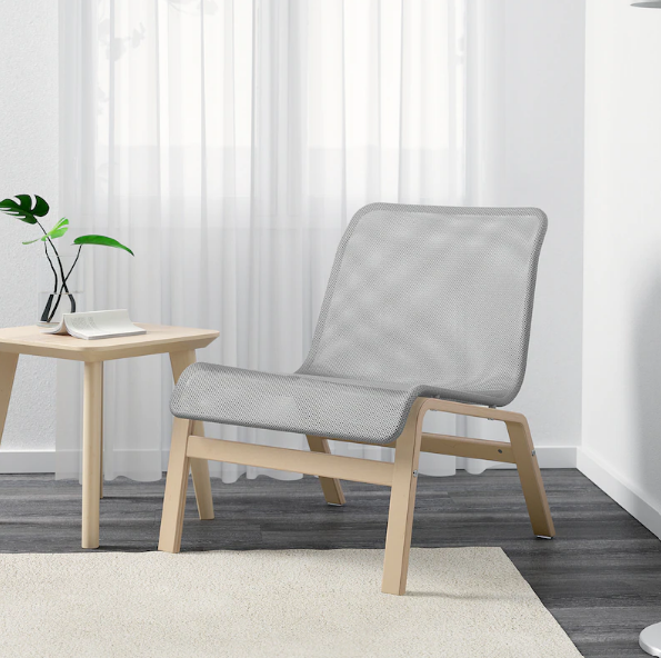 NOLMYRA Chair, birch veneer/gray >