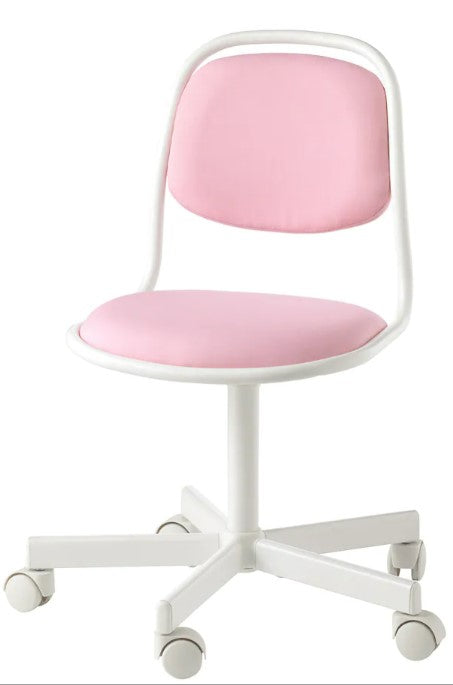 ORFJALL Children's desk chair, white/Vissle pink
