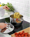 OUMBÄRLIG saucepan with lid 15x23 cm 5L
