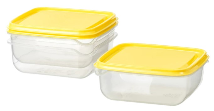 PRUTA Food Container Boxes with Lid Set of 17 Clear/Green Microwave Freezer  Dishwasher Safe