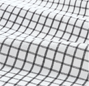 RINNIG Tea towel, set of 4 white/dark grey/patterned, 45x60 cm