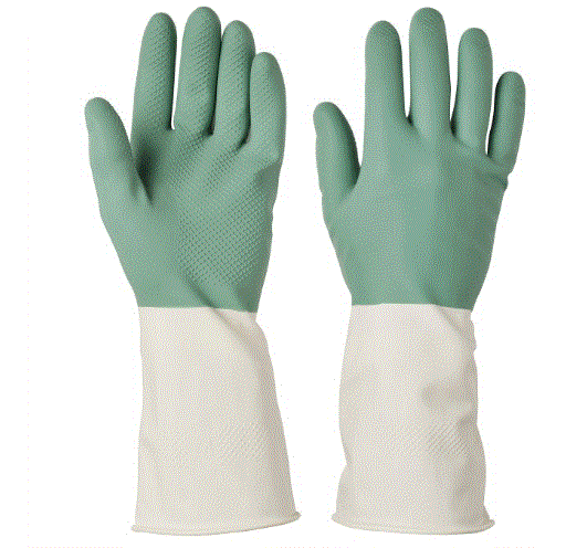 RINNIG Cleaning gloves, green, set of 2, M