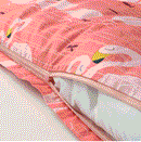 RORANDE Duvet cover 1 pillowcase, flamingo/pink, 110x125/35x55 cm