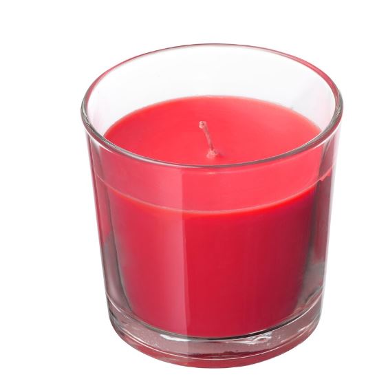 SINNLIG IKEA red garden berries, scented candle in glass 9 cm