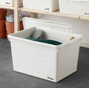 SOCKERBIT Box with lid, white, 38x51x30 cm