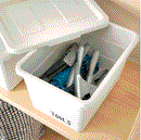 SOCKERBIT Box with lid, white, 7 ½x10 ¼x6 " (19x26x15 cm