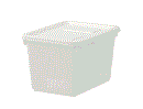 SOCKERBIT Box with lid, white, 7 ½x10 ¼x6 " (19x26x15 cm