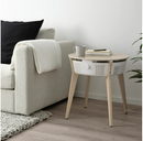 STARKVIND Table with air purifier, stained oak veneer/white smart