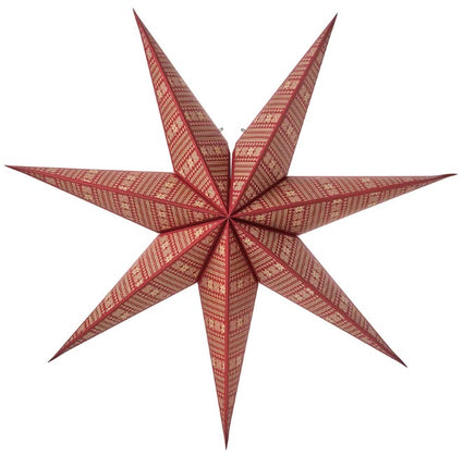 STRÅLA Lamp shade, stripe/red, 70 cm