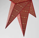 STRÅLA Lamp shade, stripe/red, 70 cm