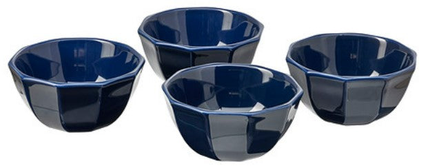 STRIMMIG bowl, set of 4, earthenware blue 15 cm.
