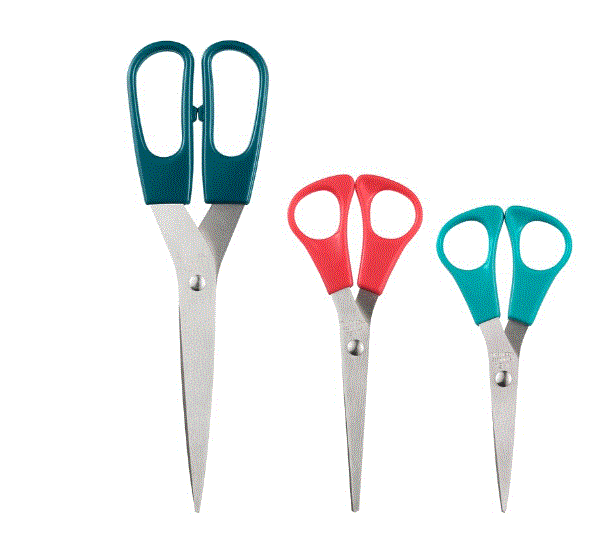 TROJKA Scissors, set of 3, multicolour