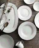 UPPLAGA serving plate white 44X30 cm