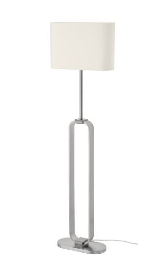 UPPVIND IKEA Floor lamp- nickel plated/white 150 cm