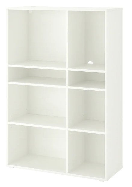VIHALS Shelving unit with 6 shelves, white, 95x37x140 cm