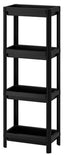 VESKEN shelf unit, 36x23x100 cm, black