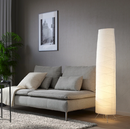 VICKLEBY Floor lamp, white/handmade, 136 cm